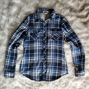 Blue Plaid Button Shirt